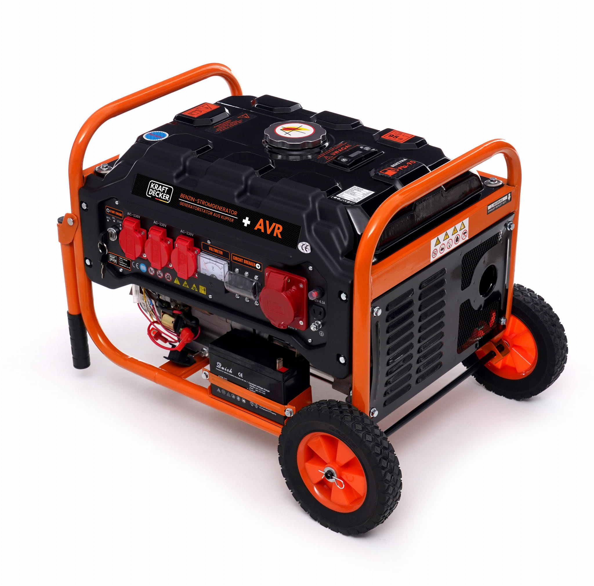 6 Groupe Électrogène Essence 8,5kW 8500W AVR Insonorisé – Image 2